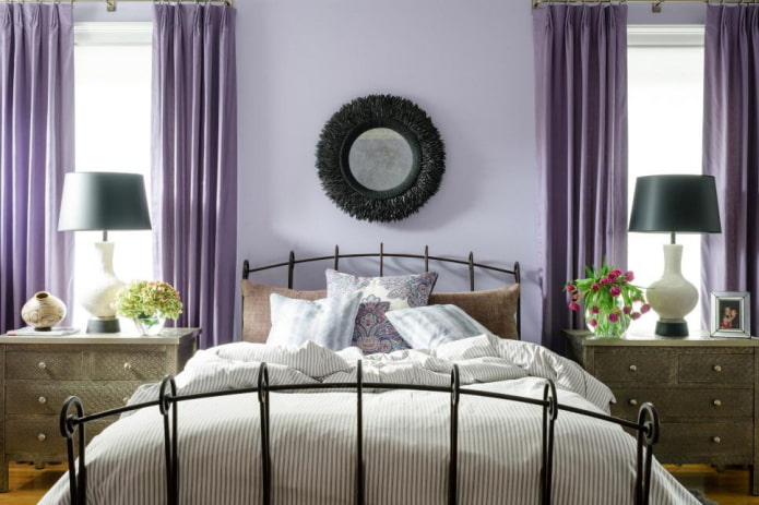 curtains taffeta lilac
