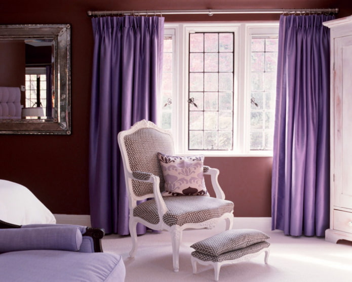 lilac satin curtains
