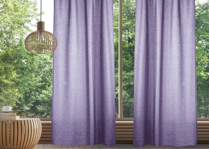 curtains matting lilac