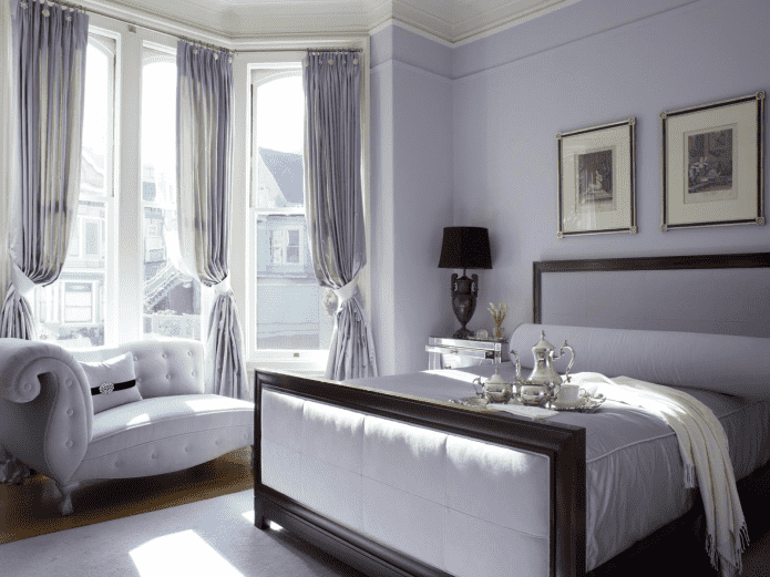 lilac curtains with tiebacks