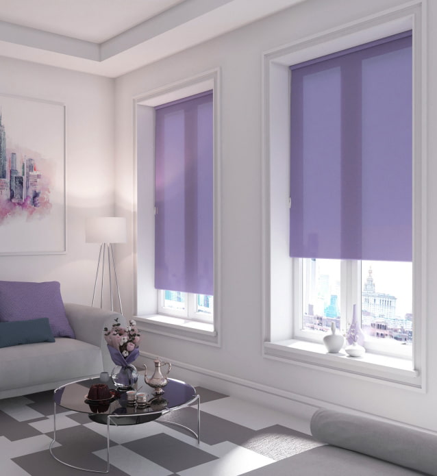 lilac roller blinds