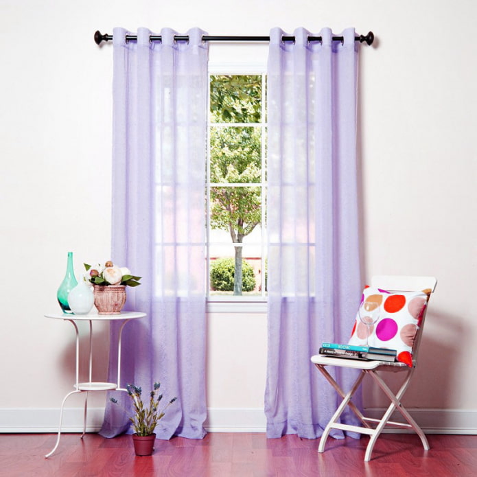 lilac curtains on eyelets