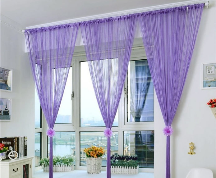 lilac muslin in the interior