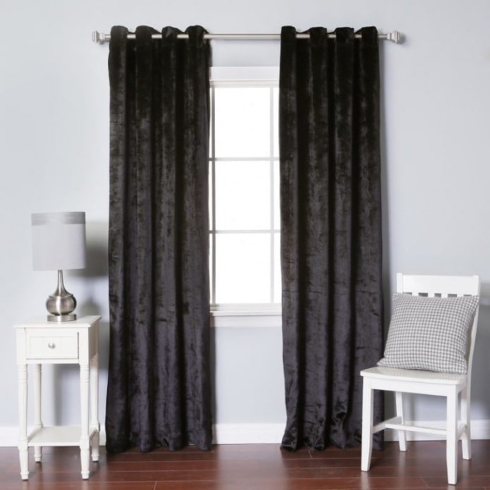 Velvet curtains