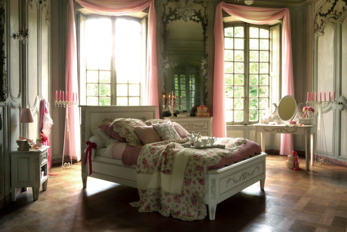 Provence style in the bedroom