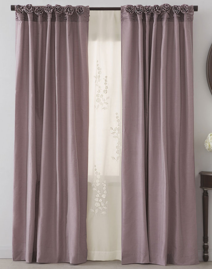 ash pink curtains