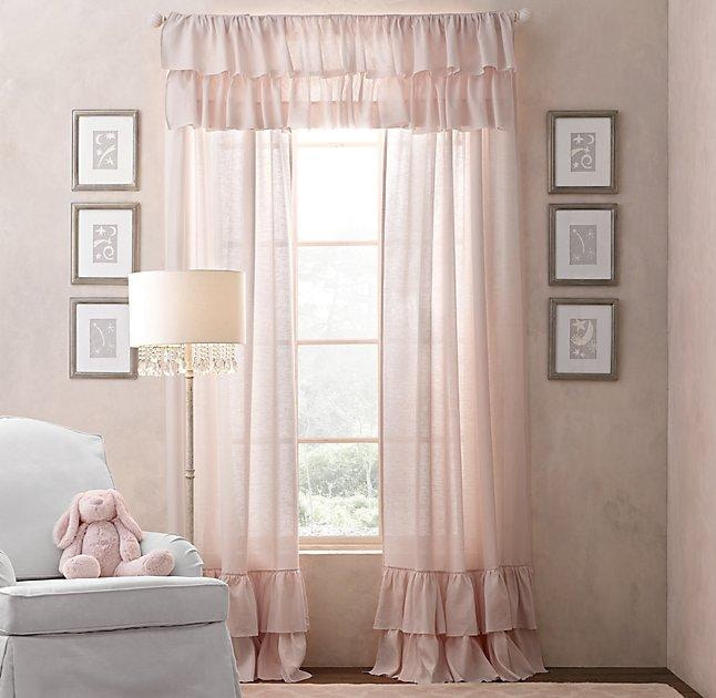 linen curtains in the nursery