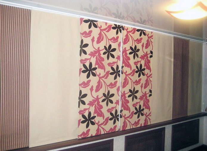 short Japanese canvases on the loggia