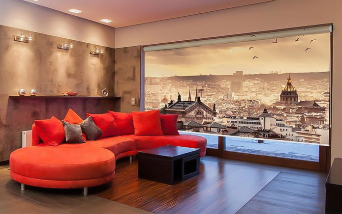 3d roller blinds with the image of the city