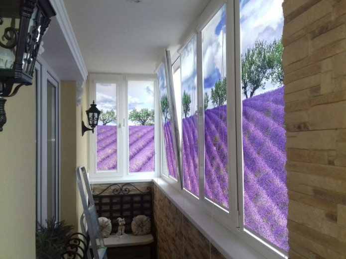 3D roller blinds with the image of Provencal fields