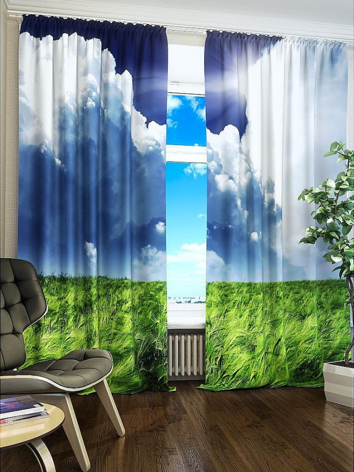 photocurtains with natural landscapes