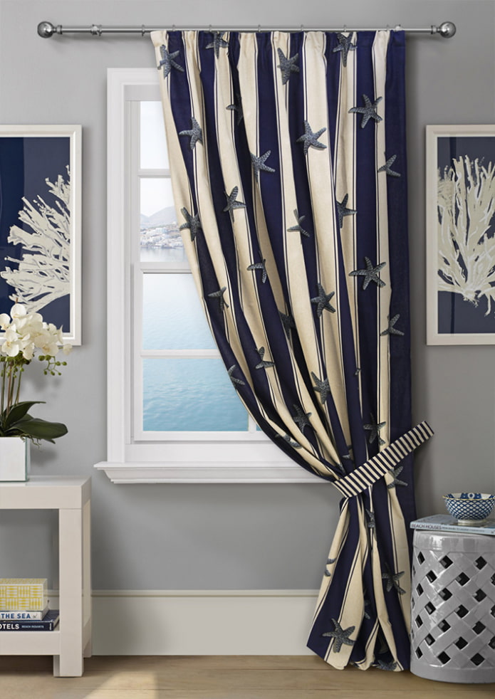 curtains with a marine theme