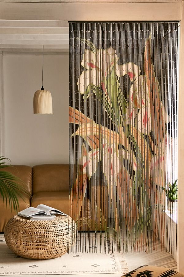 bamboo curtains with pattern