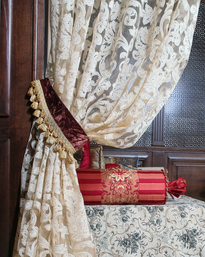 curtains decorated with tassels