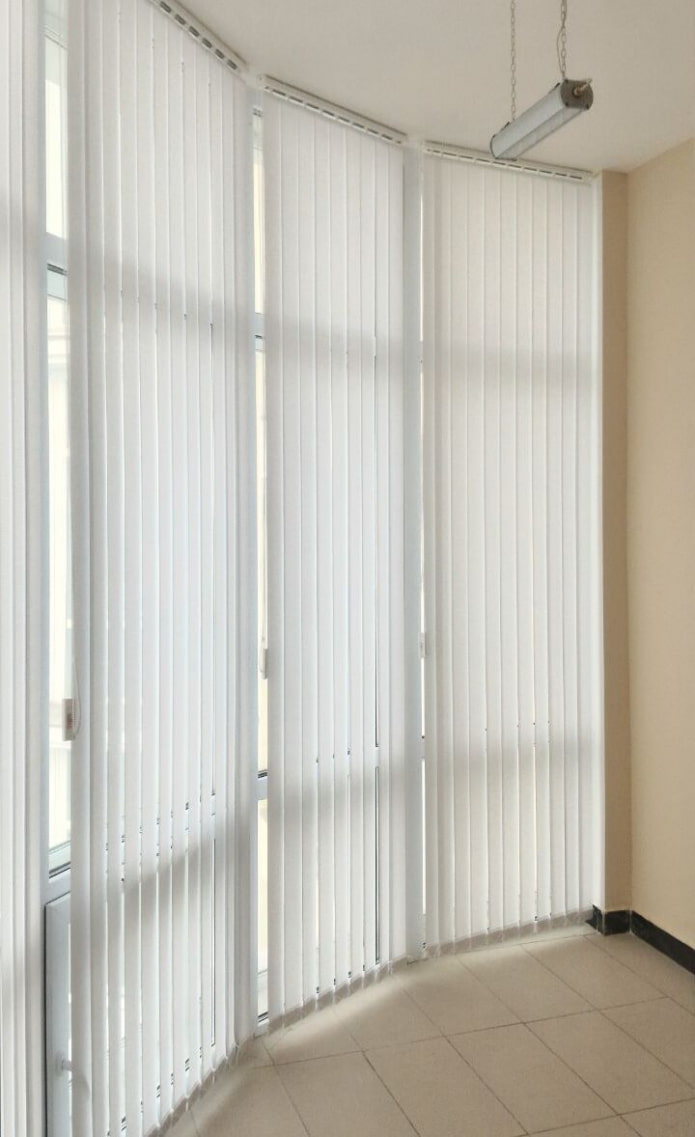 pleated blinds on panoramic windows