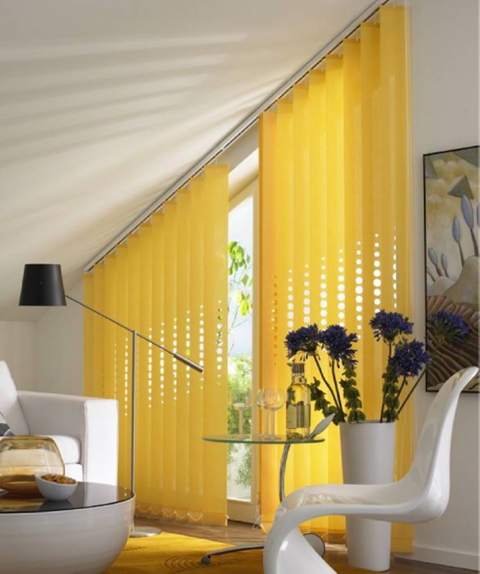 roof window with vertical blinds