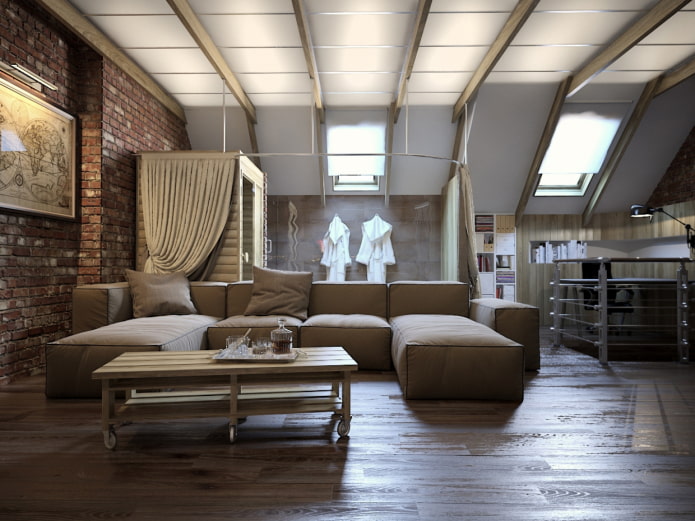 loft-style skylights with roller blinds