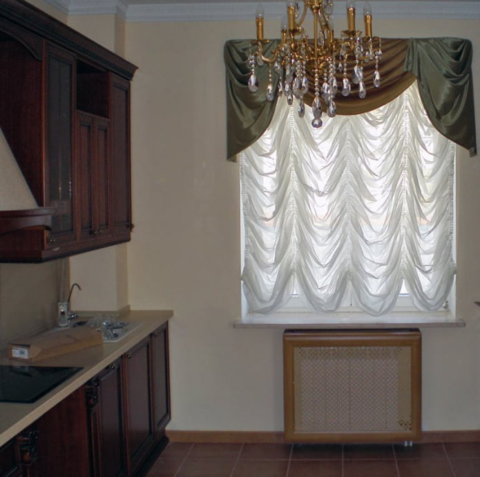 French curtains in white in the interior