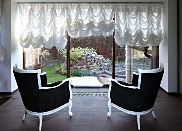 awning curtains in the interior