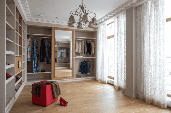 stylish dressing room interior