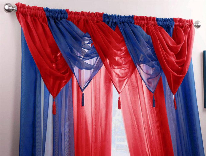 Red and blue curtain