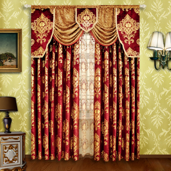 Red and gold curtain