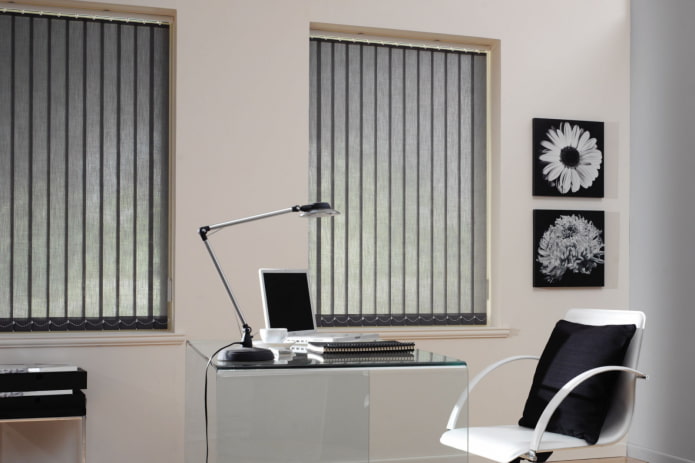 fabric slats in the office