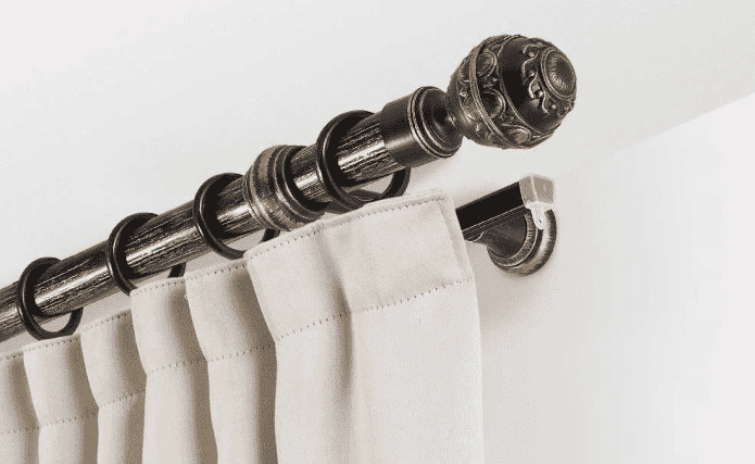 curtain rod with patina