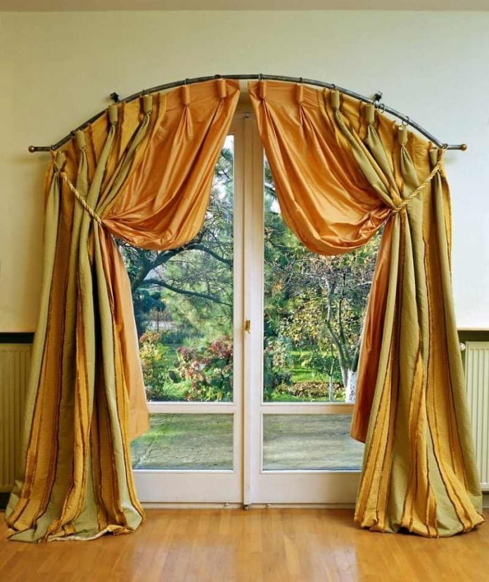 curtain rod for arched window