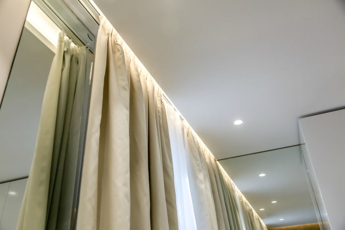 backlit curtain rod