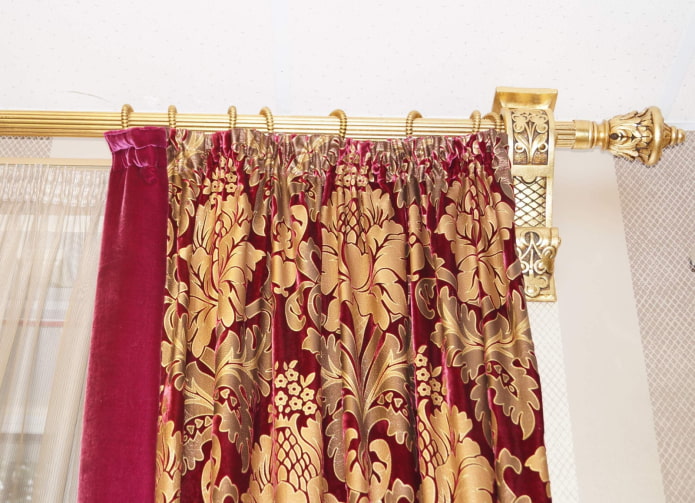 golden curtain rod