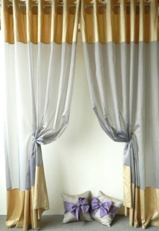 piped eyelet curtains