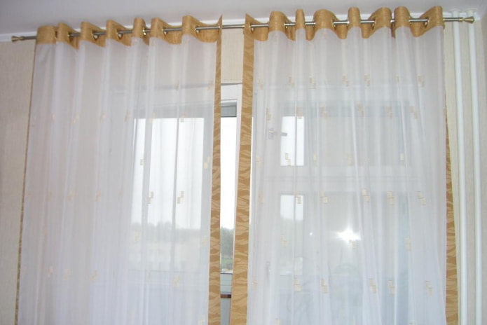 piped eyelet curtains
