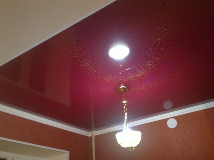 ceiling with gold sequins