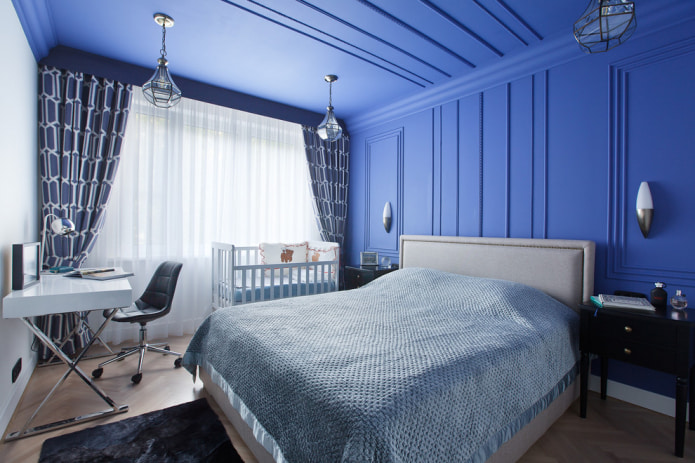 bedroom in blue