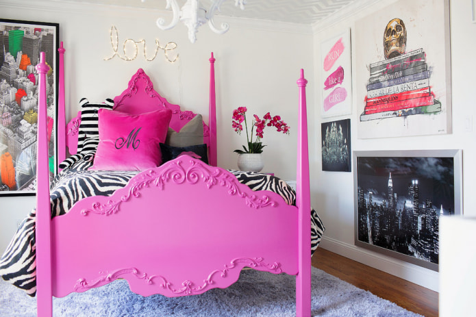 rózsaszín ágy