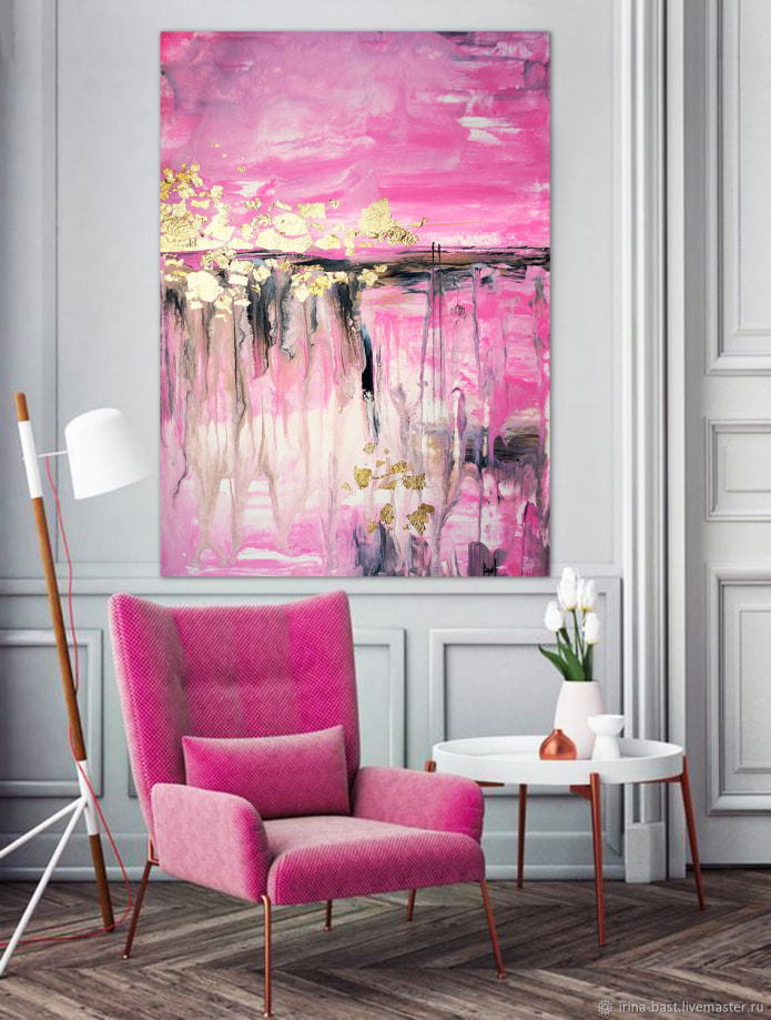 painting in pink