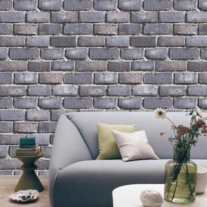 3d wallpaper for brick in the living room