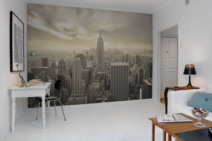 photo wallpaper with the image of New York in the interior