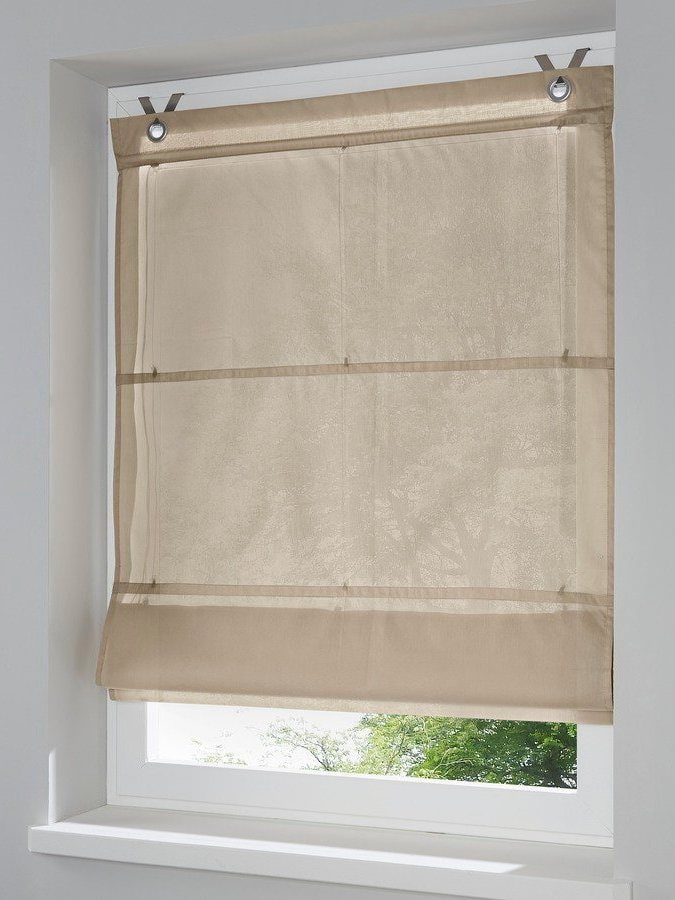 roman curtain with straps