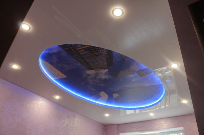floating oval ceiling structure