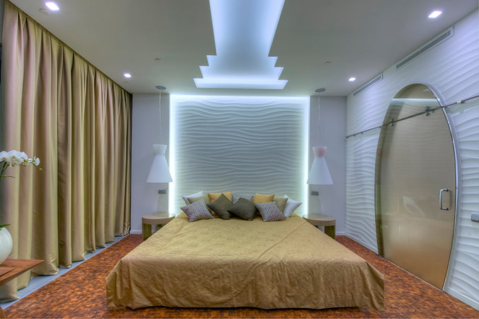 ห้องนอนพร้อมไฟ LED เดิม