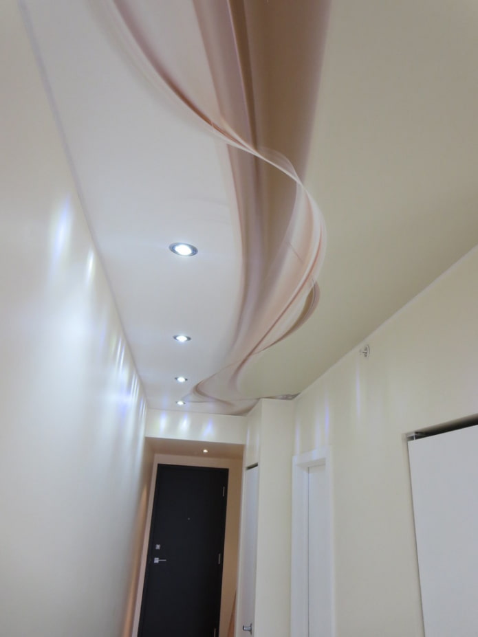 stretch ceiling structure with photo printing