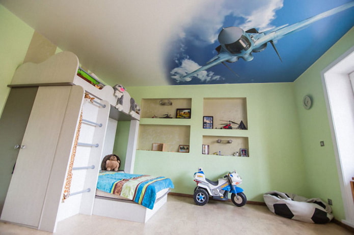 stretch canvas with the image of an airplane