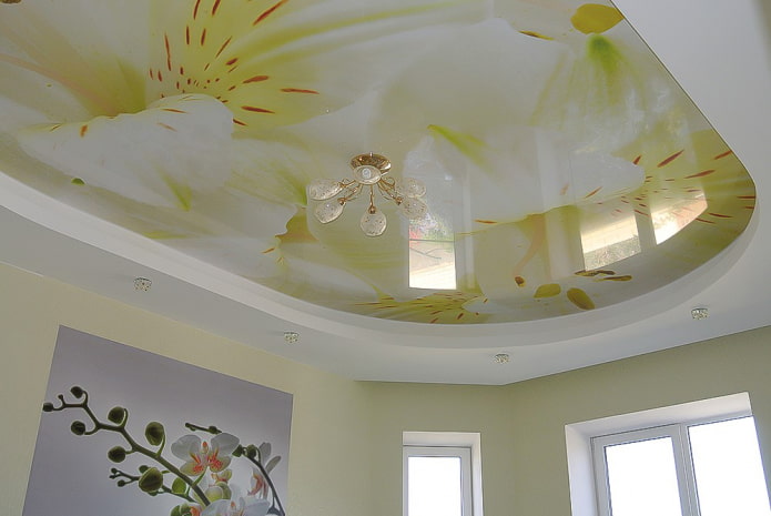 ceiling with flowers
