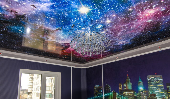 ceiling with the image of space