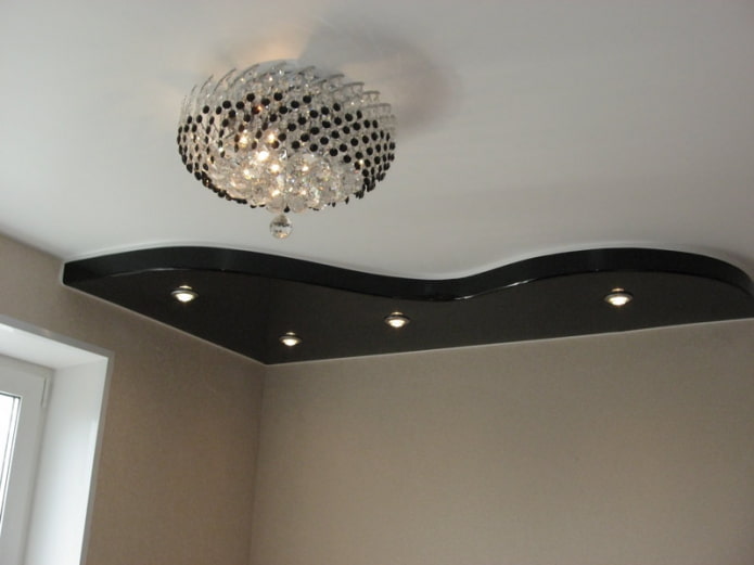 ceiling with black corners