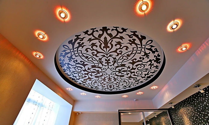 patterned circular ceiling