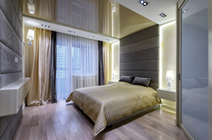 two-tone stretch structure in the bedroom