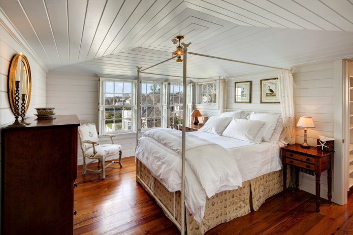 ceiling paneling in the bedroom